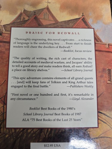 Redwall by Brain Jacques Trade paperback 1997 - Picture 2 of 7