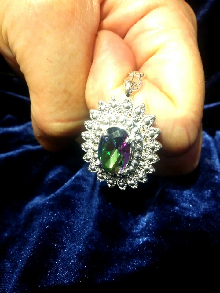 Gioielli Collana Donna SWAROVSKI Argento 925 Cristallo Boreale Diamanti Collier - Immagine 4 di 4