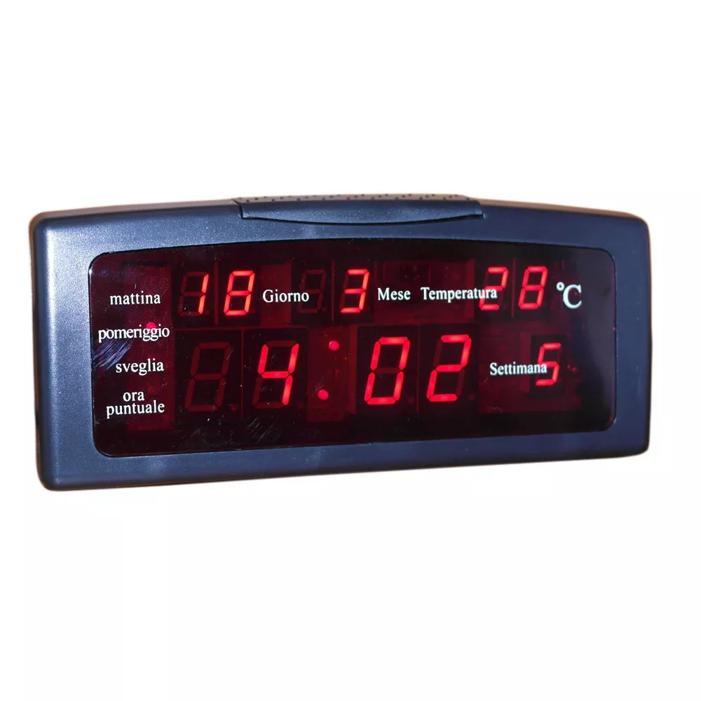 Orologio Sveglia Digitale ZXTL-13A Da Tavolo Led Datario Temperatura moc