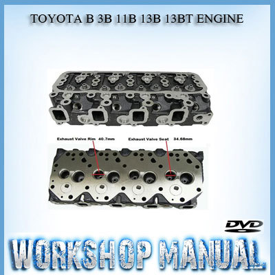 TOYOTA B 3B 11B 13B 13BT ENGINE WORKSHOP REPAIR SERVICE MANUAL IN DISC ...