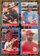 1988 DONRUSS MVP's PLAYERS CARTER DAWSON SCOTT SMITH LOT of (4) UNGRADED SHARP 