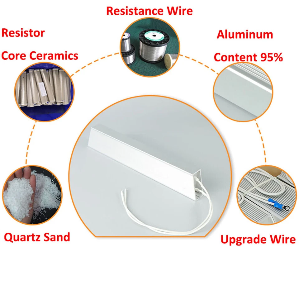 Resistencia de frenado de alta resistencia RXLG 3000W, carcasa de aluminio para inversor/servomotor Foto 3 de 4