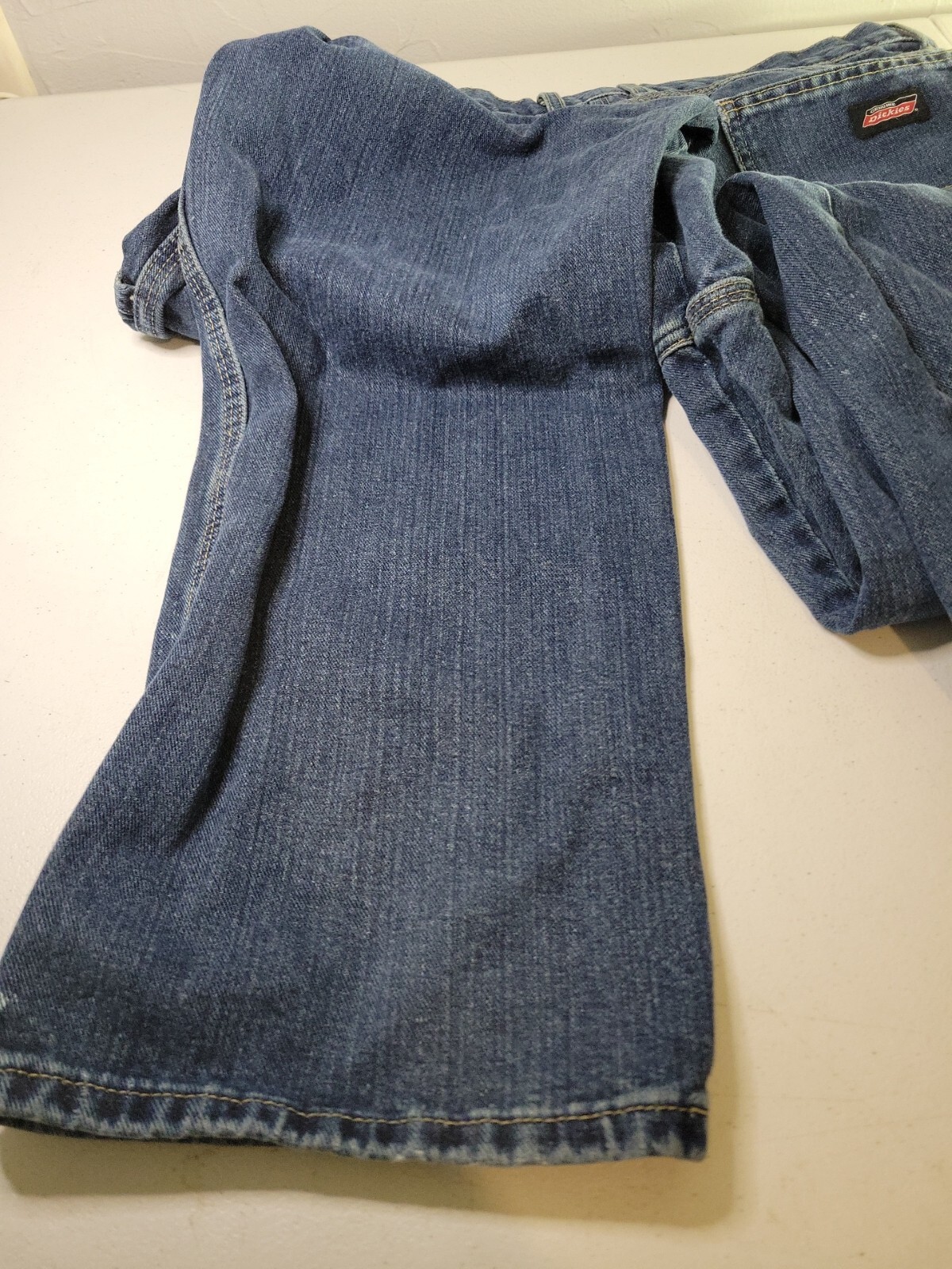 Dickies Jeans Men 36x32 Carpenter Baggy Leg Dark Wash Blue Denim Vintage 90s