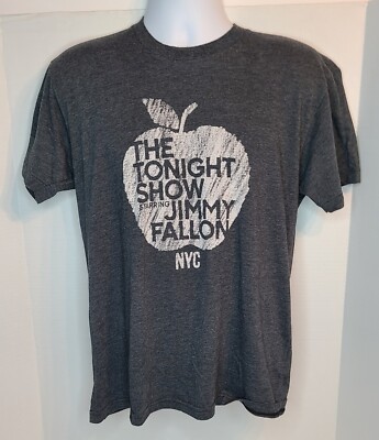 Tonight Show With Jimmy Fallon T-Shirt - Gray - XL NY Apple Size L