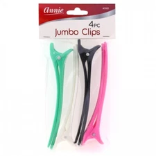 ANNIE JUMBO CLIPS IN ASSORTED COLOR 4PCS #3183 HAIR PLASTIC SECTION