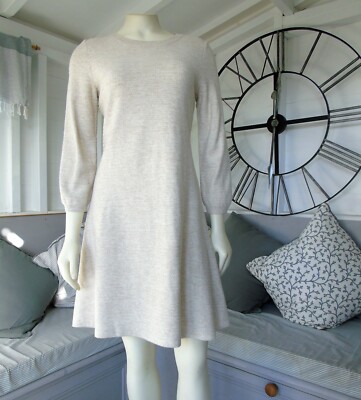 Fat Face Natural Ivory Simone Jumper Knit Skater Dress 10 NWOT | eBay