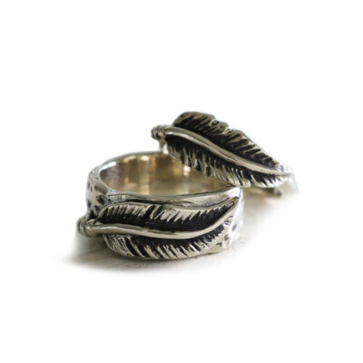 couple feather eagle Ring sterling silver 925 Angel Wing Owl Boho handmade  gift