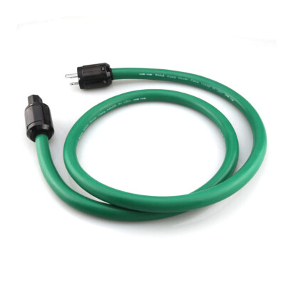 Pure Copper and Silver Plated Hi-Fi Amp Power Cable EU US Plug & IEC Connector