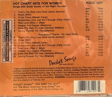 1097 WOMEN HITS POCKET SONGS/ JUST TRACKS KARAOKE CDG LOT MI