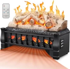 Electric Fireplace Insert Log Heater 21",Adjustable 5 Flame Brightness,5 Speed