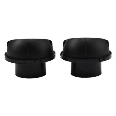 2pcs Round Warm Air Vent Outlet Rotatable Car Heater Duct Hose Pipe 60mm Black