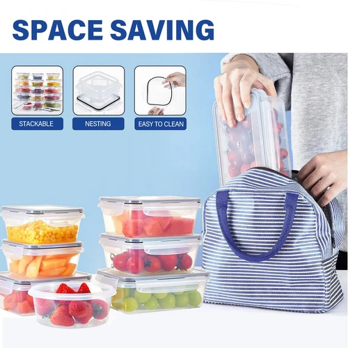 24Pcs Food Storage Container Set Leak Proof Sealed Plastic Lunch Boxes BPA-Free - Picture 12 of 18