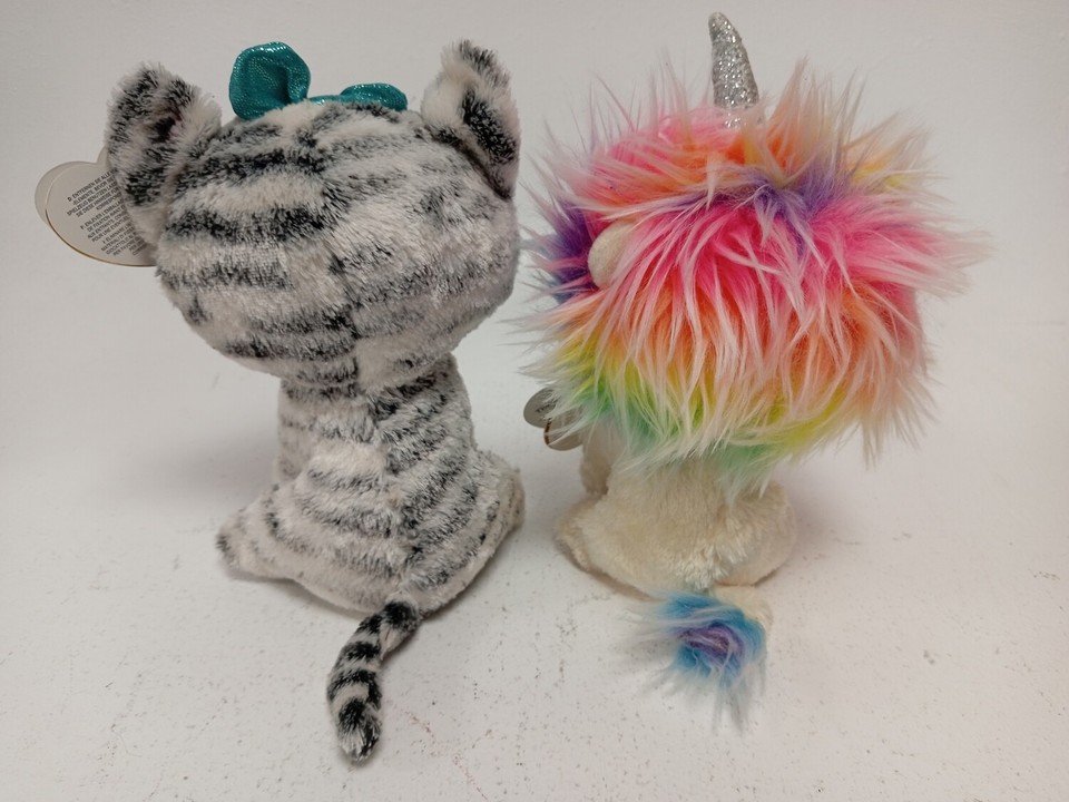 x2 Ty Beanie Boo Claire's Collectable Soft Toys Quinn Cat & Layla