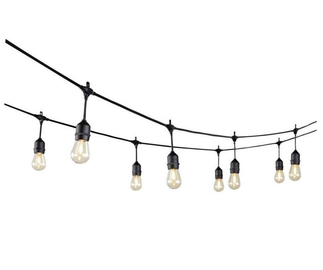 Hampton Bay 12 Light LED String Lights - Black for sale online | eBay