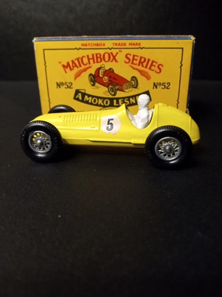 Matchbox #52A Maserati 4CLT Racer 1958 Yellow #5 In Original E5 Box - Image 4 of 4