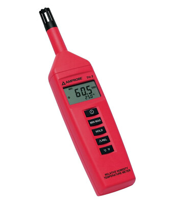 Amprobe TH-3 Relative Humidity Temperature Meter Auto power off Data Hold