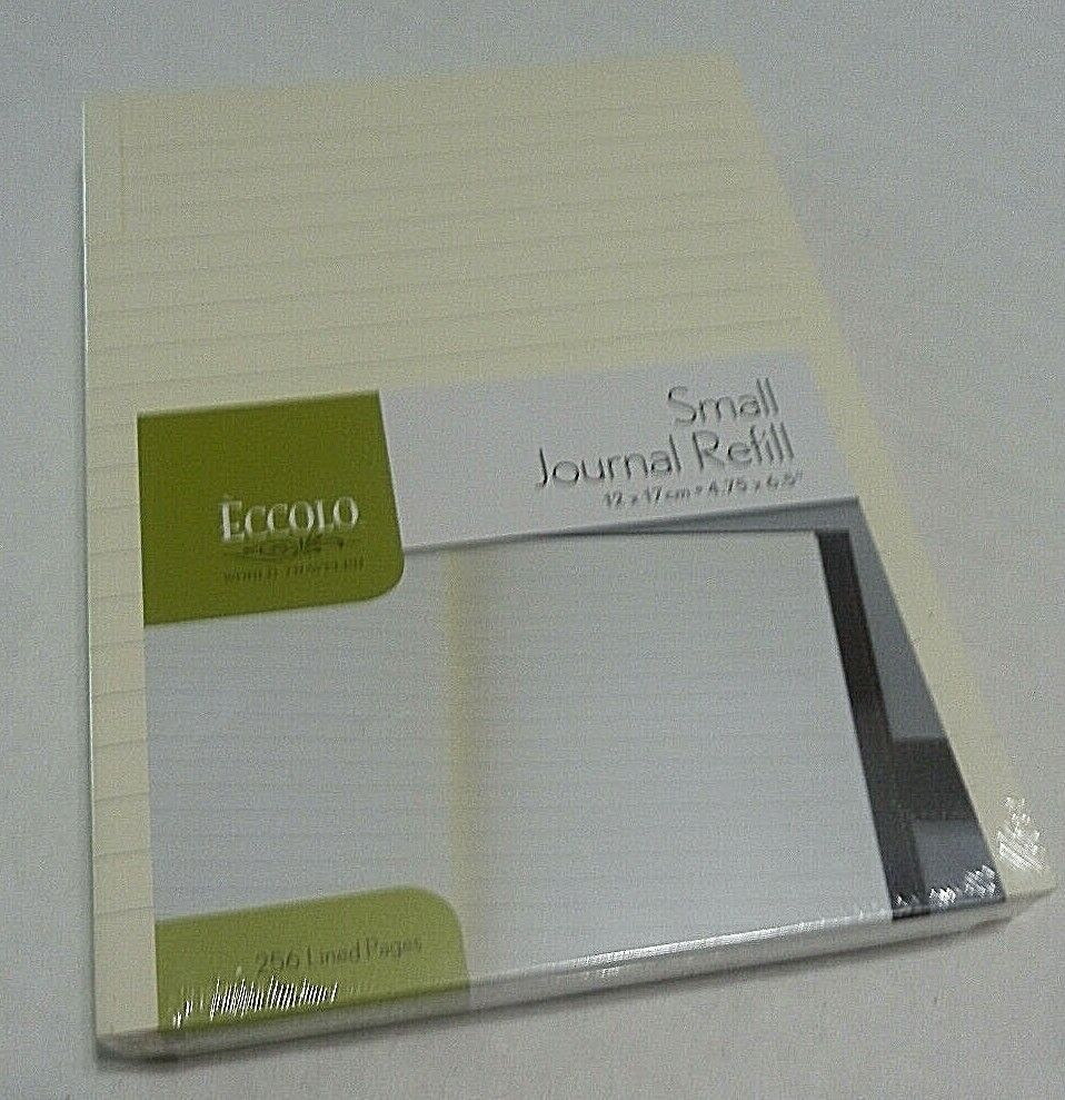 ECCOLO WORLD TRAVELER Journal Refill 256 Lined Pages 4.75 x 6.5