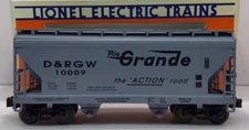 LIONEL DENVER & RIO GRANDE 2 BAY ACF CENTERFLOW COVERED HOPPER 6-17008! O SCALE