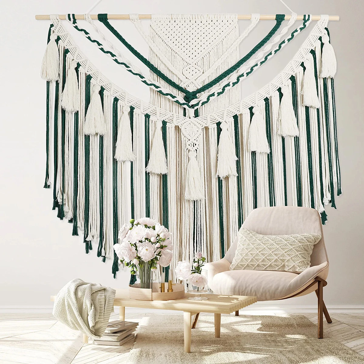 Boho yarn tapestry sales