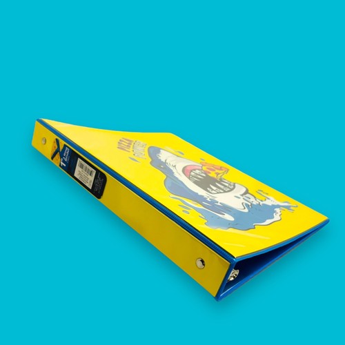 T-Rex Skateboarding Ride Everywhere & Shark Pizza Power Ring Binders. NEW! - Picture 3 of 10