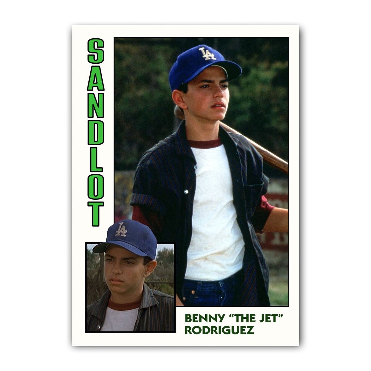 The Sandlot Movie Benny The Jet Rodriguez ACEO Art Baseball Card Print