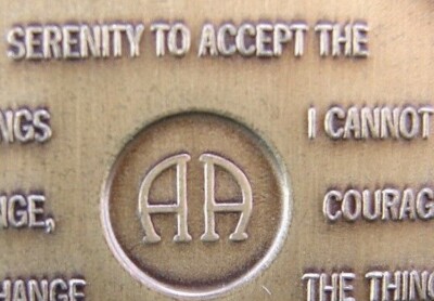 Alcoholics Anonymous AA 1 Year AA BACK Bronze Medallion Token Coin | eBay
