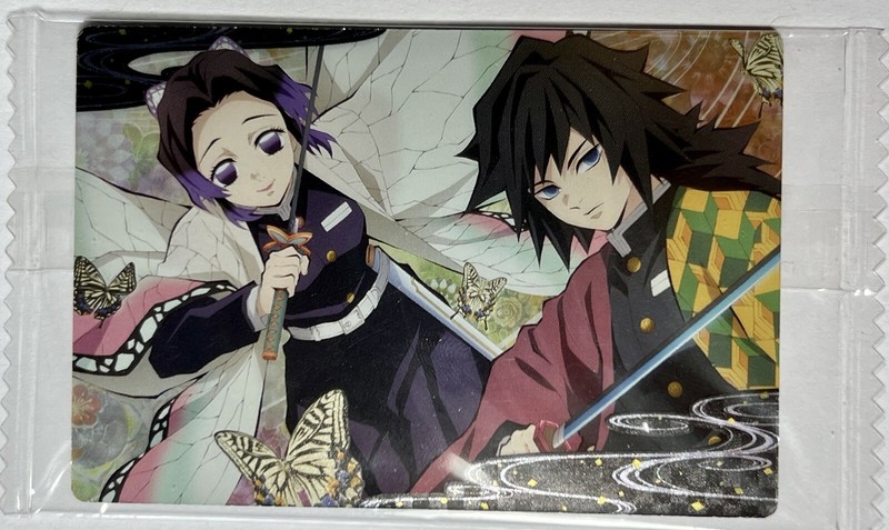 Demon Slayer KNY Collectable Wafer Card from Japan- Giyu & Shinobu