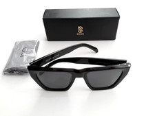 SOJOS OVERSIZED SQUARE CAT EYE POLARIZED SUNGLASSES WOMEN TRENDY BLACK SJ2179