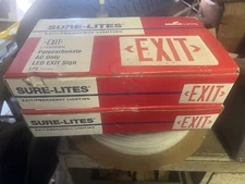 4 Lot - Cooper Lighting Sure-Lites Exit Sign Single or Double Face LPX70RWH Red