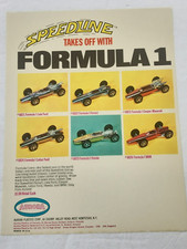 AURORA SPEEDLINE FORMULA 1 Dealer Vendor Employee 1960's Advertising Slick