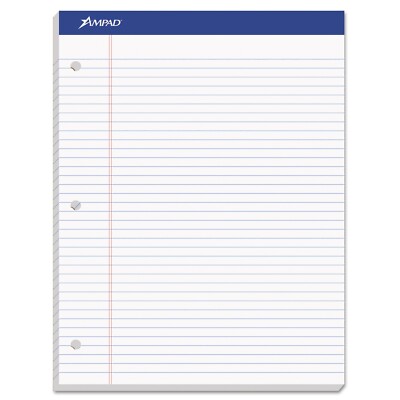 TOP20323, Pack Of 6, 100 Sheet Pad, Extra Stiff Cardboard, 3 Hole Punched