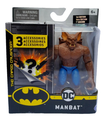 DC BATMAN THE CAPED CRUSADER MANBAT 4'' 10 cm ACTIONFIGUR SPIN MASTER 1. AUFGABE NEU