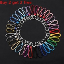 Leather Braided Key Chain Fob Ring Car Bag Pendant Home keychain key holder NEW