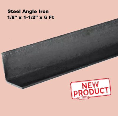 Steel Angle Iron 1/8'' x 1-1/2'' x 6 Feet Hot Rolled Carbon Steel Stock Mill NEW