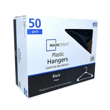 Mainstays Plastic Clothes Hangers - 50 Pack, Lightweight & Durable -Everyday Use