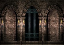 BELECO 7x5ft Fabric Gothic Castle Photography Backdrop Ancient 7x5FT, A11241