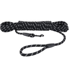 Long Dog Leash for Training 50Ft-Reflective Nylon Rope with Swivel Hook-Recal...