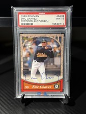 1999 Bowman Eric Chavez Gold Foil Auto Autograph Athletics PSA 9 #BA69 PSA 9