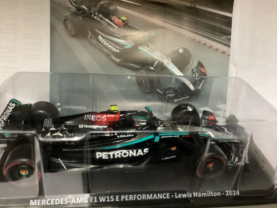 MERCEDES AMG F1 W15 E PERFORMANCE LEWIS HAMILTON 2024 1/24 Die CAST sigillato - Immagine 2 di 4