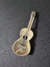 Antique Mexican HD 925 Sterling Guitar Pin Miniature Instrument Collectible