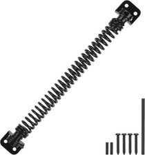 11-1/2" Gate Spring Self Closing, Heavy Duty Black Door Closer Spring, Adjustabl