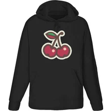 'Two Cherries' Adult Hoodie / Hooded Sweater (HO047156)