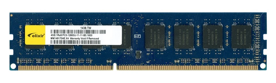Memory Elixir 4GB DDR3 1600MHz PC3-12800U Non-Ecc - Image 2 of 2