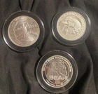 1 oz ..999  silver rounds 999 silver lot of 3  These Exact Rounds In Capsules