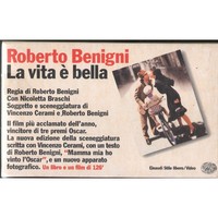 La Vita E' Bella VHS - Buch Roberto Benigni Univideo - 650 Versiegelt