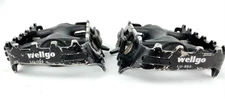 Vintage Wellgo LU-955 Mountain Bike Bicycle Pedals 4.5" x 3.75" w/Reflectors
