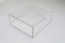 T  z Tagz 6" Clear Acrylic Square Display Box with Fitted Lift  Off Lid Handmade