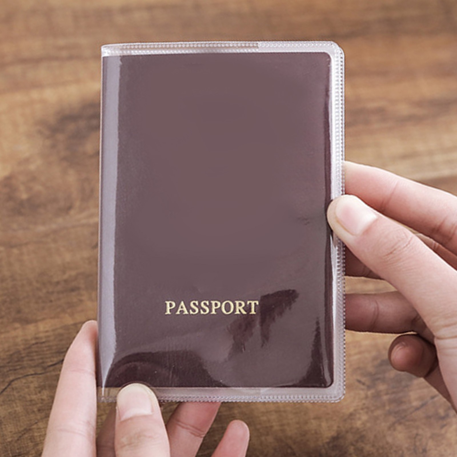 Frosted Transparent Passport Cover Waterproof PVC Portable ID Card Protector