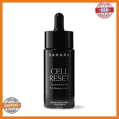 SAKARA Cell Reset   Liquid Fulvic Acid Complex with Wild Blueberry & Lemon | Min