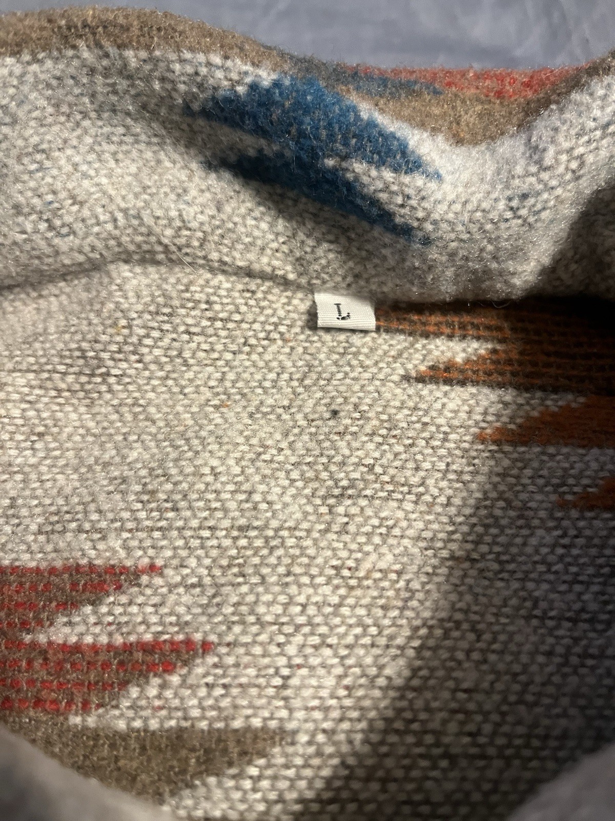 Southwestern Geometric Pattern Collared Button Ja… - image 2